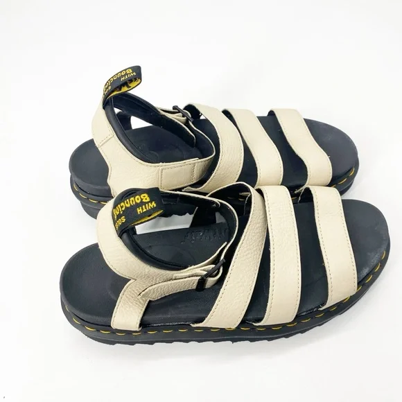 Dr. Martens Blaire Hydro Leather Creme Sandal 10 11 43 EUC - Picture 7 of 10